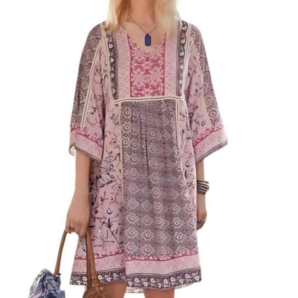 Sundance Everyday Dream Pink Print BabyDoll Dress